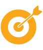 Target with arrow in the bullseye icon