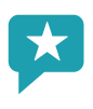 Conversation bubble with star icon